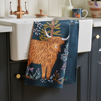 Ulster Weavers Cotton Tea Towel - Connie the Highland Cow