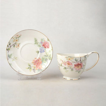 Camillia Vine Teacup Saucer. Set of 4