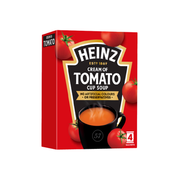 Heinz Cup Soup Cream of Tomato. 4 Sachets. 88g