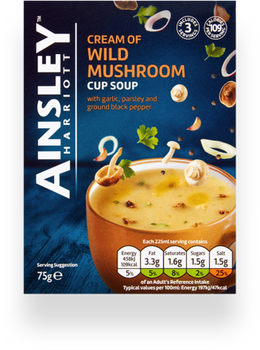 Ainsley Harriott Cream of Wild Mushroom Cup Soup 3 Sachets 75g