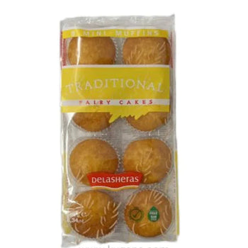 SALE Best Before 21st January 2025 Delasheras Traditional Fairy Cakes. 8 Pack