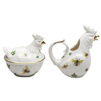 Dragonfly Hen Sugar Creamer Set