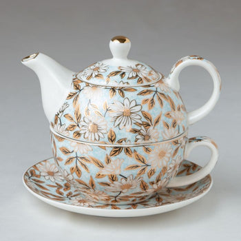 Dusty Blue 4 Piece Tea for One Gift Boxed