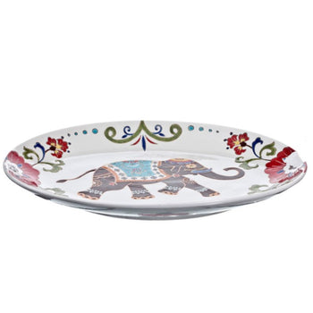 Elephant Hand Painted/Crafted Salad Plates, Set of 4