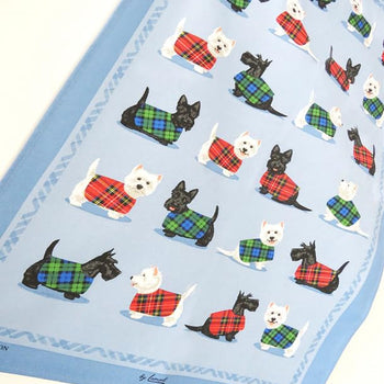 Samuel Lamont Scottie Dog and Westie Tea Towel