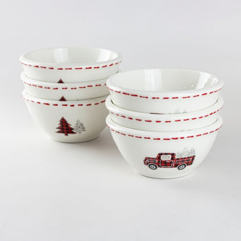 Farm House Christmas Prep Bowls, 6 Piece Set