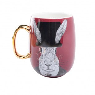 Gold Rabbit Handle Coffee Mug. Single Piece