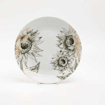 Gold Sunfloral Salad Plates, Set of 4