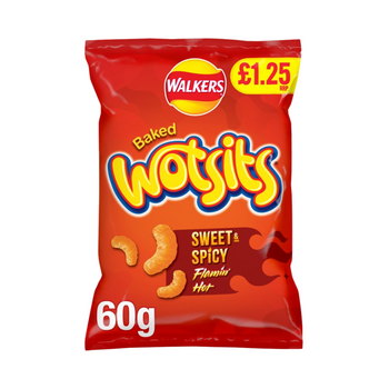 Walkers Sweet and Spicy Flamin' Hot Wotsits Large Bag 60g