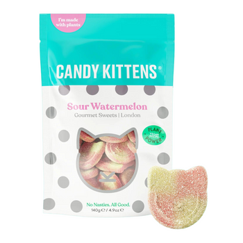 Candy Kittens Sour Watermelon Gourmet Vegan Sweets 140g