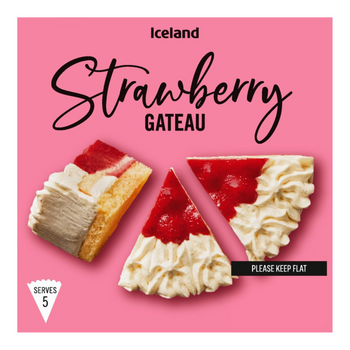 Iceland Strawberry Gateau Cake.  Ship Weight 1lb