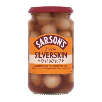 Sarsons Silverskin Medium and Tangy Pickled Onion 460g