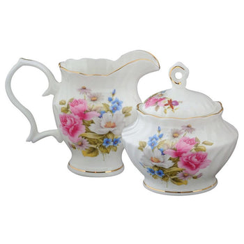 Grace's Rose Sugar and Creamer Set