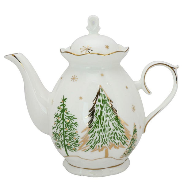 Green Pine Tree Teapot