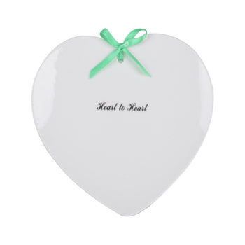 Heart to Heart 7 Inch Heart Dish with Ribbon Tied, Set of 4