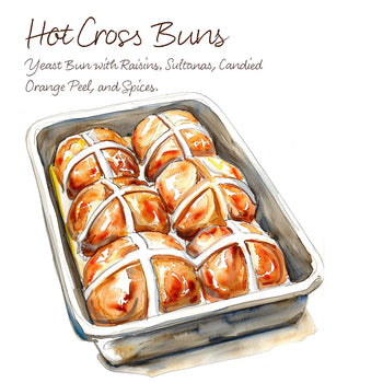 4&20 Hot Cross Buns 6 Pack - 1lb Ship Weight
