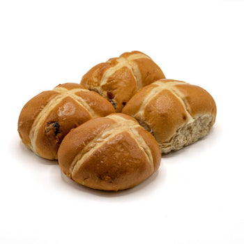 Henllan Bakery Hot Cross Buns 4pk 220g - 8oz Ship Weight