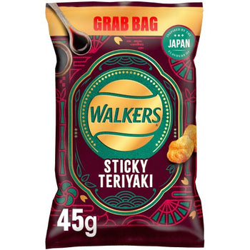 NEW! Walkers Sticky Teriyaki Crisps Grab Bag 45g