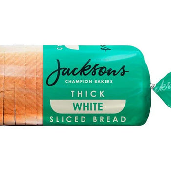 Jackson's of Yorkshire Thick Sliced White Bread. 800g/1lb12oz (Do Not Defrost)  1.5 lb Ship Weight (Only one loaf per order) (Copy)