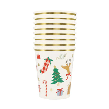 Meri Meri Jolly Christmas Cups - 8 Pack