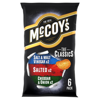 McCoys Classic Crisps 6 Pack 6x25g