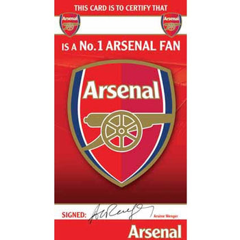 Arsenal Certificate Birthday Card