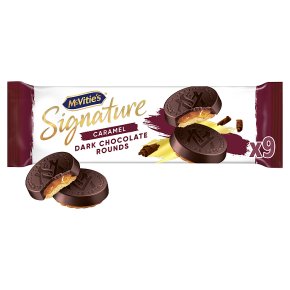 Mcvities Signature Dark Chocolate Caramel Rounds 109g