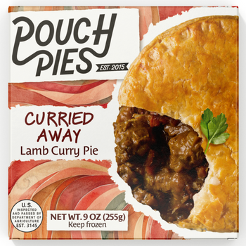 Pouch Pies Lamb Curry Pie 9oz. Ship Weight 1/2lb