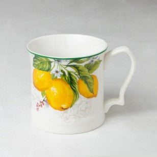 Lemon Green Coffee Mugs, Set of 4