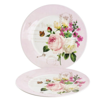 Liz Garden Dinner Scallop Plates, Set of 2