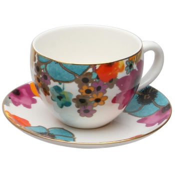 Meadow Joy Tea Cups and Saucers, Set of 4