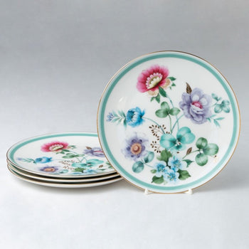Mint Floral Garden 8in Dessert Plates, Set of 4