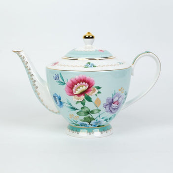 Mint Floral Garden Teapot