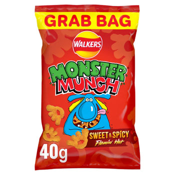 Walkers Monster Munch Sweet & Spicy Flamin' Hot 40g.