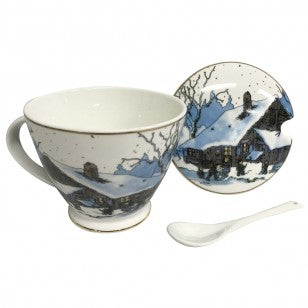 Mountain Night Mug & cover & spoon 3 pc Set