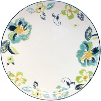 Natalie Blue Hand Painted Dinner Plates, Set of 4