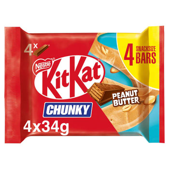 Nestle KitKat Chunky Peanut Butter Multipack 4 x 34g