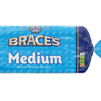 Brace's Sliced White Bread 800g Ship Weight 1.5lb