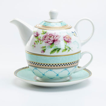 Peony Garden 4 Piece Tea for One