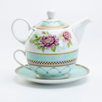 Peony Garden 4 Piece Tea for One