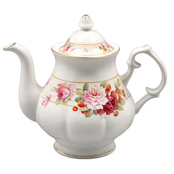 Peony and Strawberry Cream Coffee/Tea Pot