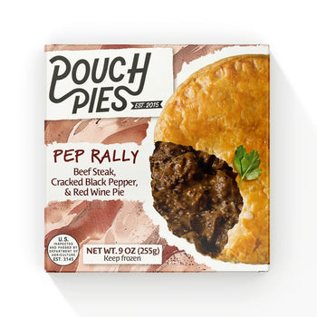 Pouch Pies Pepper Steak Pie 9oz - 1/2lb Ship Weight