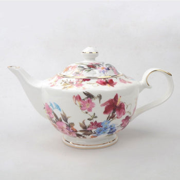 Pink Blue Garden Tea Set --5 Piece Set