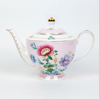 Pink Floral Garden Teapot