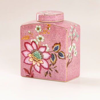 Pink Lotus Garden Lid Jar