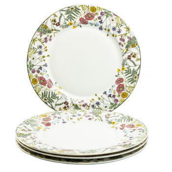 Poppy Meadow Dinner Plates, Set of 4