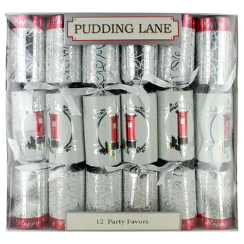Pudding Lane Red Post Box Christmas Crackers 12 Pack 12x12.5"