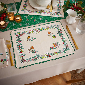 Ulster Weavers Christmas Robins Placemats
