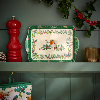 Ulster Weavers Christmas Robins Scatter Tray