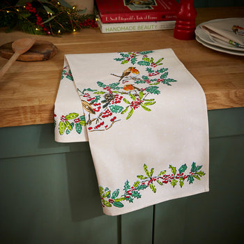 Ulster Weavers Christmas Robins Tea Towel